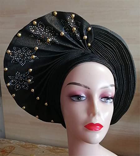 אפריקאי ראש לעטוף כבר עשה אוטומטי ג ' ל כיסויי ראש נשים של טורבן כובעים & מגבר; כובעי ואגלי חתונה ניגרי אופנה