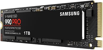 סמסונג 990 Pro 1TB Gen4 NVME SSD 7450MB/S 6900MB/S R/W 1550K/1200K IOPS 600TBW 1.5M HRS MTBF עבור PS5 5YRS