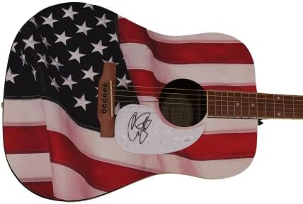 קול סווינדל חתום על חתימה בגודל מלא בהתאמה אישית דגל אמריקאי אחד מסוג זה גיטרה אפיפון גיטרה אקוסטית