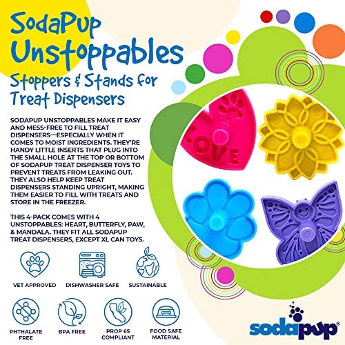 Sodapup ללא עצירה-פקלים ועומדים למפזרי טיפול המיוצרים בארהב מחומר ניילון שאינו רעיל, חיות מחמד, בטוחים במזון