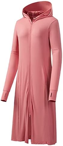 Ryaonfky נשים UV UV מעיל הגנה מפני שמלת כיסוי שמלת קירור בגדים חיצוניים עם כיסים חוף דיג קפוצ'ון טיולים