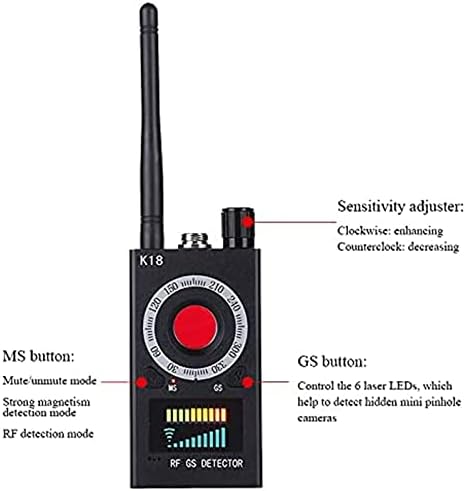 סורק אות RF, 3 ב -1 רגישות גבוהה גלאי מצלמה נסתרים גלאי באגים גלאי GPS גלאי RF איתות RF לחדר