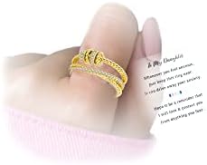 Lakiyoyo לבת שלי טבעות טבעות טבעות חרדה לנשים כסף טבעת ספינר רב שכבותית בת חרדה טבעת טבעת