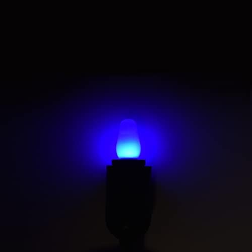 לוקסריט ג7 נורות החלפה כחולות לד לאורות מיתרים, 0.5 וואט, נורת מנורה צבעונית חסינת ניפוץ, מתקן
