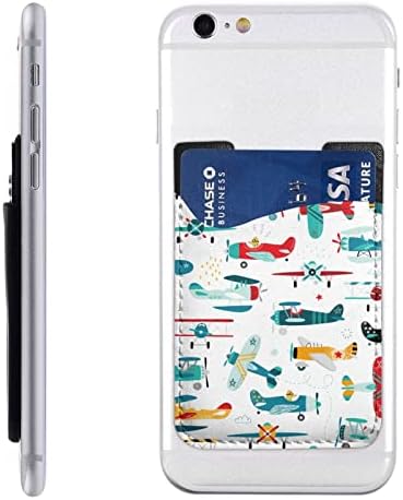 מטוסים Rocale חלק מחזיק כרטיסי סמארטפונים דפוסים חלקים בגב הטלפון לכרטיס אשראי/מחזיק כרטיסי ארנק