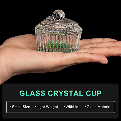 1 יחידות אקריליק נוזל אבקת מנומר צלחת זכוכית קריסטל כוס כלי זכוכית כלים לשימוש מקצועי ושימוש ביתי