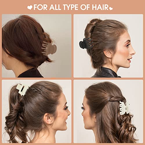 6 יחידות בינוני טופר שיער קליפים לכל הגילים נשים בנות, חזק להחזיק שיער טופר החלקה שיער אביזרי מתאים