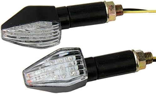 שחור הוביל אופנועים הפעילו אותות אינדיקטורים אורות איתות אורות איתות תואם עבור 2002 קוואסאקי אלימינאטור 125