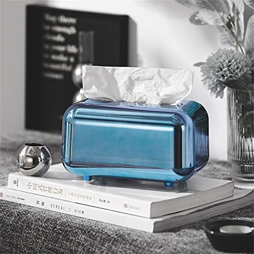 קופסאות רקמות כחולות של לוקו אחסון מפית מחזיק נייר מארגן מארגן קישוט מלאכת שולחן עבודה מחזיק