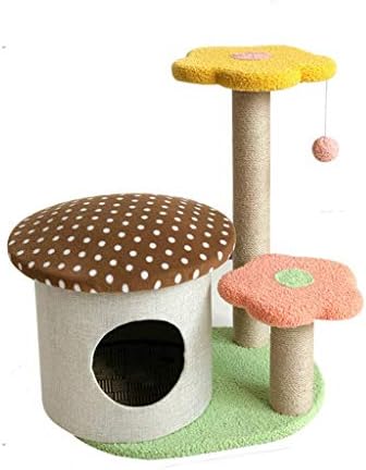 ציוד לחיות מחמד שלוש קומות פטריות חתולי עץ מגדל לחיות מחמד לשחק עץאקרובטיקה לשוחח טיפוס קפיצות צעצוע