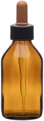 בקבוק שחרור אייסקו, 100 מ ל - סודה ענבר זכוכית - מכסה בורג עם טפטפת זכוכית ענבר & מגבר; מעבדות