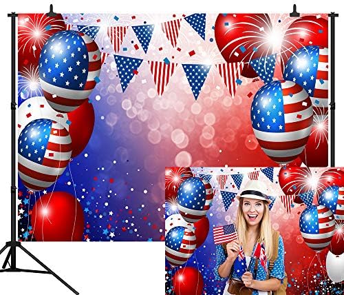 רקע יום העצמאות של קפיסקו רקע דגל אמריקאי לצילום כוכבים ופסים בלון יום הוותיקים דקור 4 ביולי מסיבה פטריוטית