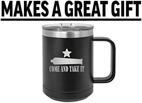נוכלים נהר טקטי ארהב לבוא ולקחת אותו גונזלס דגל טקסס כבד החובה נירוסטה שחור קפה ספל כוס עם