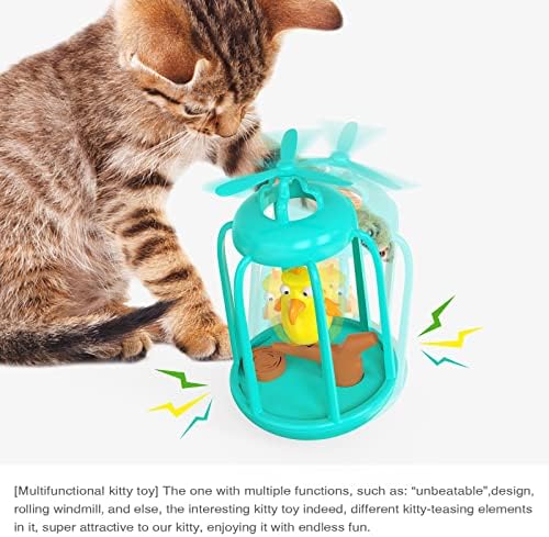 צעצוע חיית מחמד כוסות כוסות ציפורים בצורת כלוב, צעצוע חתול מצחיק רב-פונקציונלי, הקלה על חרדה