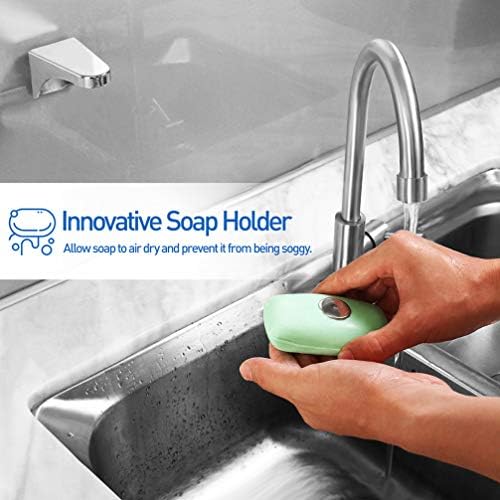 מחזיק רצועת טופ -טופתי 2 יחידות סבון מגנטי מחזיק סבון רכוב סבון תלייה שמור על סבון יבש נקי סבון