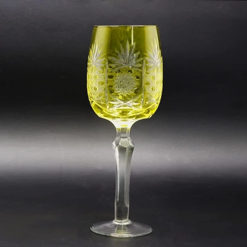 Seijy צהוב זכוכית יין זכוכית בעבודת יד מרטיני קוקטייל קוקטייל שמפניה