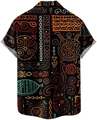 חולצה הוואי 4 ז'וזי גברים גרפיקה אתנית כפתור שרוול קצר טי הדפסת קז'ן דפוס קיץ חולצה חולצת דש אופנה