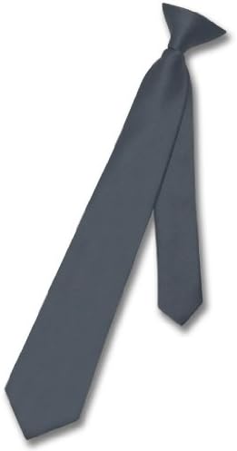 וזוביו נאפולי ילד של קליפ על עניבה מוצק פחם אפור צבע נוער צוואר עניבה