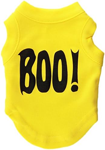 מוצרי חיית מחמד של מיראז 'Boo! חולצות הדפס מסך צהובות XS