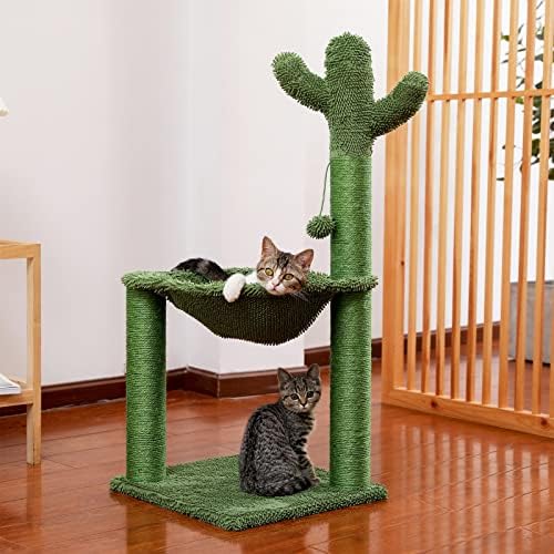 חתול עץ יציב מודרני חתול עץ מפנק מוטות עץ חתול עץ חתול צעצועי חתול מטפס חתולים קטן חתול מגדל עבור מקורה פעילות