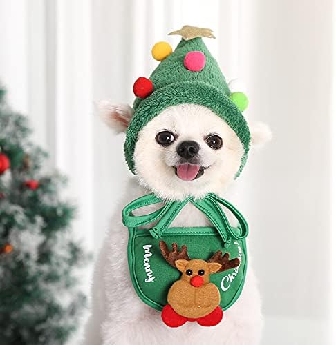 AOOF PET כובע חג מולד רוק מגבת כלב חתול חיית מחמד חיית מחמד טדי פאדי בומי סתיו ובגדי חורף אספקת איבוש