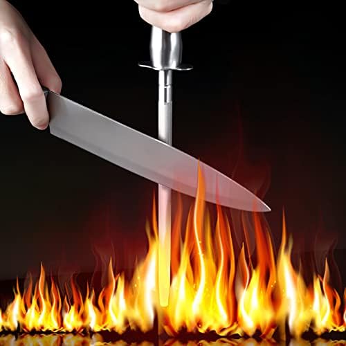 חידוד פלדת יהלומי סכין מחדד מוט מקצועי חידוד פלדה עבור מאסטר שף סכין חידוד מוט או מקל עבור מטבח