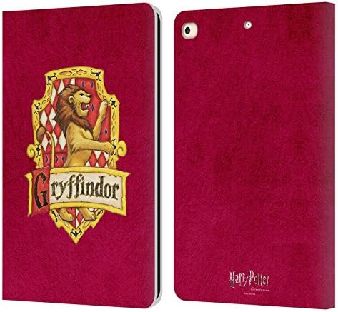עיצובים של תיק ראש מורשה רשמית הארי פוטר גריפינדור קלף מכשף אבן אבן עור ארנק עור מארז תואם ל- Apple iPad 9.7