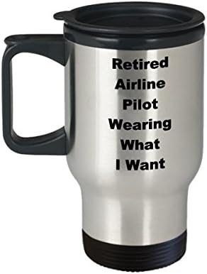חברת חברת תעופה בדימוס ספל נסיעות ספל קפה מצחיק רעיון מתנה לבגדי פרישה לובש את מה שאני רוצה איסור