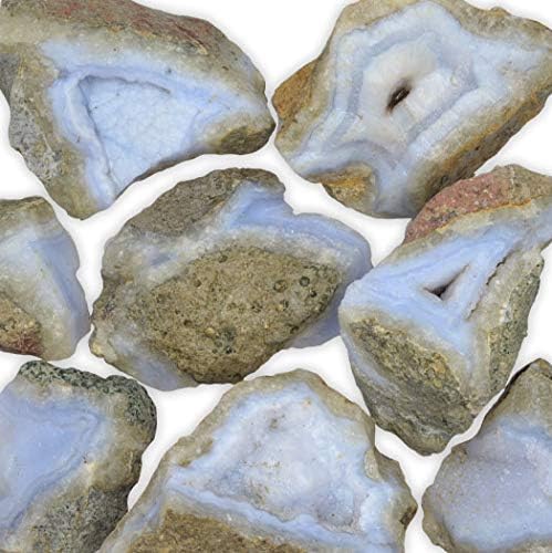 אבני חן מהפנטות חומרים: 5 קילוגרם גס קרחוני מחוספס כחול תחרה אבני אגייט מנמיביה - גבישים טבעיים
