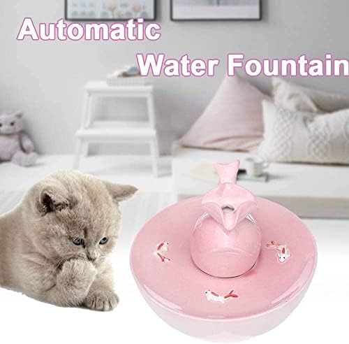 AALINAAA מתקן מים לחיות מחמד מזרקת מים לחתולים לשתייה, קרמיקה מחזור אוטומטי מתקן מים לחיות מחמד לחתול וכלבים