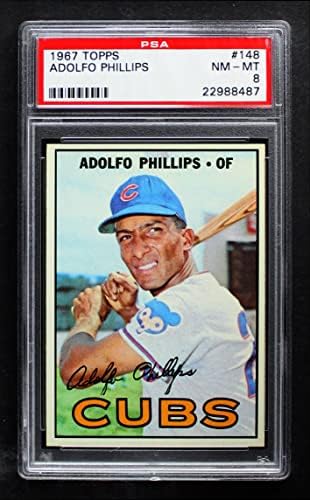 1967 Topps 148 Adolfo Phillips Chicago Cubs PSA PSA 8.00 Cubs