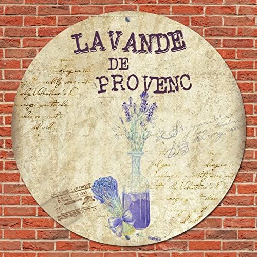 לוחית מתכת עגולה לוחית Lavande de Provenc