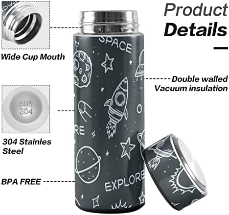 שטח טילים קטאקו כוכב לכת בקבוק מים מבודד 16 גרם בקבוק תרמוס בקבוק נירוסטה לשתות מים קפה שימוש חוזר לפה רחב