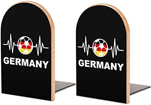 גרמניה כדורגל כדורגל פעימות לב עץ סוף ספרים עבור מדף כבד ספרים לעמוד ספר מסתיים משרד בית ספריית קישוט