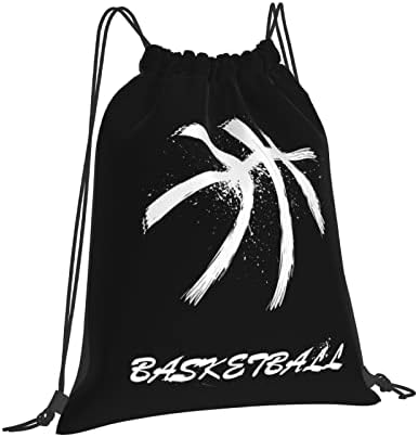 דפוס כדורסל של Argisaa שרוך תרמיל תרמיל שקית כושר קלה מתכווננת תיק ספורט.