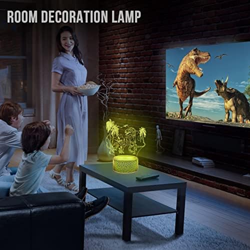 3ד דינוזאור לילה אור לבנים-דינוזאור מנורות לבנים חדר,מנורות לילה לילדים חדר,דינוזאור דקור הוביל אור