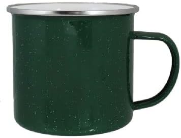 מתנות אמייל פלדה מנומר יער ירוק מדורה ספל-17 אונקיות - קמפינג קפה ספל-תה כוס, קפה ספל-קפה ספל עם ידית