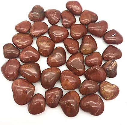 Laaalid xn216 1pc אדום טבעי אדום ג'ספר גביש בצורת לב אבנים ריפוי דגימה מתנות אבן טבעית ומינרלים טבעיים