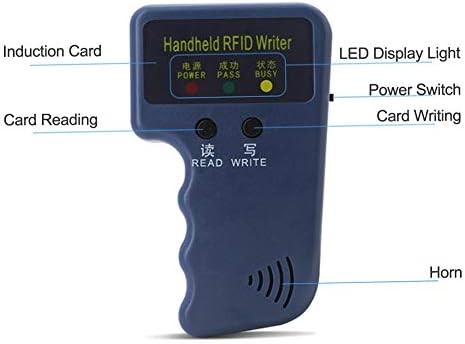 כף יד בכרטיס RFID מכונת צילום 125kHz ID מכוכבים כותב קוראים עם מחזיק מפתחות הניתן לכתיבה של 5 יחידות וכרטיס נטול