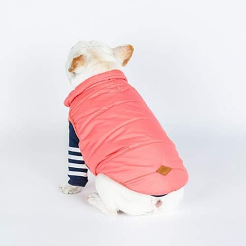 אפוד מעיל כלבים של Meioro לכלבים בינוניים קטנים ז'קט גור כותנה חם עם חור רצועה, תלבושות כלבים חורפיות