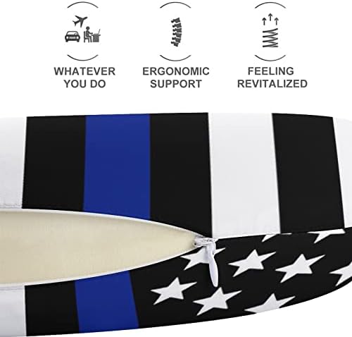 כרית נסיעות של דגל הקו האמריקני ראש ותמיכה בצוואר תמיכה בכרית זיכרון קצף כרית משענת ראש בצורת U