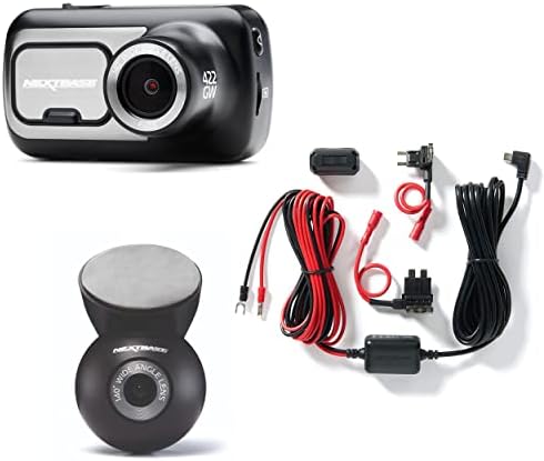 NextBase 422GW Dash Cam Cam + מצלמה אחורית + ערכת Hardwire - 1440p HD הקלטה במצלמת רכב - Wi -Fi GPS Bluetooth