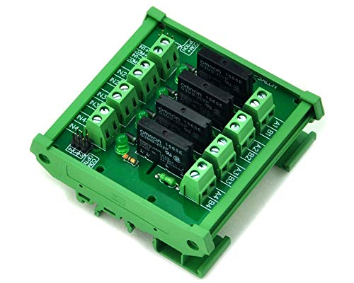 Electronics-Salon DIN Rail Mount DC24V 2 ערוצים DC-AC 2AMP G3MB-202P לוח מודול SSR ממסר מצב מוצק.