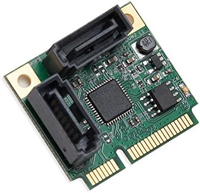 MINI PCIE ל- SATA III 2 יציאות פשיטה מתאם כרטיס ASMEDIA 1061R עבור כריית IPFS והוספת מכשירי SATA 3.0