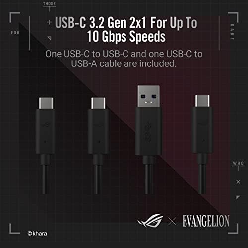 ASUS רוג ' לילית Arion אווה מהדורה מ 2 NVMe SSD המתחם USB3.2 Gen 2x1 טיפוסי C, ה-USB כפול C ל-C