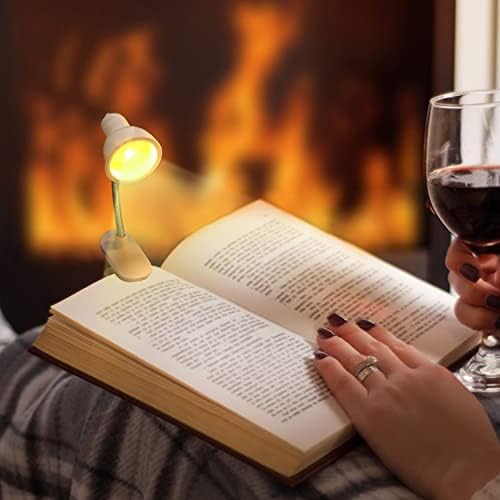 Ycgdibus led קריאה אור קליפ-על מיני אור חם חמוד לקריאת ספרים כדי להגן על העיניים ולהימנע מאנטר