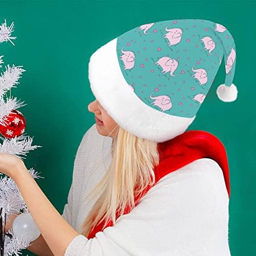 חמוד תינוק פיל חג המולד כובע סנטה כובע עבור יוניסקס מבוגרים נוחות קלאסי חג המולד כובע עבור מסיבת חג המולד חג