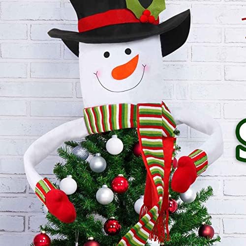 חידוש רב -צבעוני פוליאסטר שלג עץ חג המולד טופר עם הצעיף העליון Hupger 1.57 שולחנות וכסאות אירועים בתפזורת