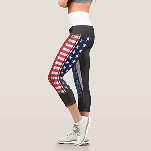 תחתוני יוהוטין לנשים חוטיני הגדרת נשים הדפס מותאם אישית ארהב ריצה דגל קצוץ מכנסיים מכנסיים אמריקאים חותלות