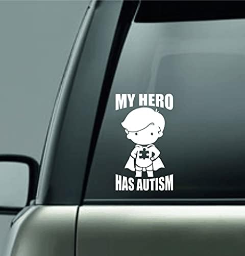 מדבקת מדבקות ויניל של אוטיזם בוי, הגיבור שלי הוא בעל מודעות אוטיסטית אוטיסטית למכונית, משאית, טנדר, רכב